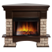 Портал Firelight Forte Wood 25 U камень коричневый, шпон темный дуб