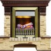 Каминокомплект Dimplex Pierre Luxe - Темный дуб / Сланец с очагом Danville Antique Brass FB2