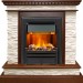 Каминокомплект Dimplex Calgary - Дуб / Сланец белый с очагом Brookline Black