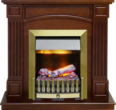 Каминокомплект Dimplex Boston - Темный дуб (Высота 925см) с очагом Danville Antique Brass FB2