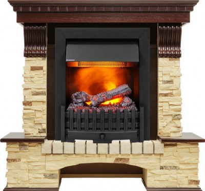 Каминокомплект Dimplex Pierre Luxe - Темный дуб / Сланец с очагом Danville Black FB2