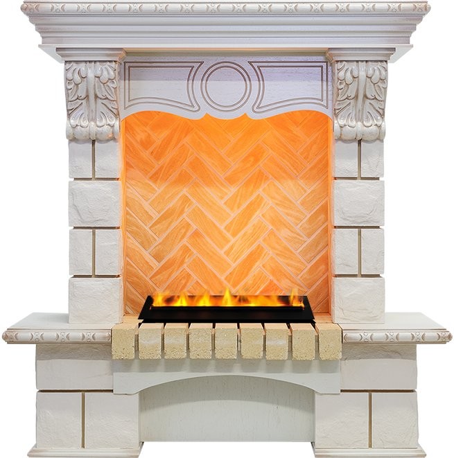 Каминокомплект Dimplex Pierre Luxe - Слоновая кость / Шампань h=975 мм с  Cassette 400 LNH-INT PS