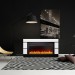 Портал Royal Flame Modern - Белый с черным (Глубина 300 мм)