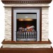 Каминокомплект Dimplex Calgary - Дуб / Сланец белый с очагом Danville Chrome FB2