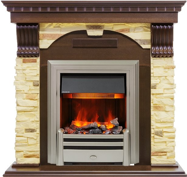 Каминокомплект Dimplex Dublin - Темный дуб / Сланец с очагом Chesford