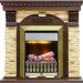 Каминокомплект Dimplex Dublin - Темный дуб / Сланец с очагом Danville Antique Brass FB2