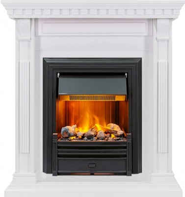Каминокомплект Dimplex Orlean - Белый дуб с очагом Brookline Black