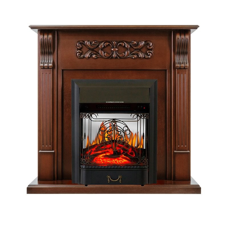 Каминокомплект Royal Flame Venice - Махагон коричневый антик с очагом Majestic FX M Black