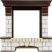 Каминокомплект Royal Flame Pierre Luxe - Темный дуб / Белый с очагом Fobos FX M Brass