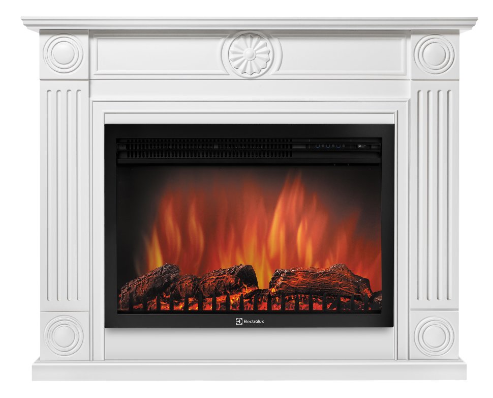 Каминокомплект Electrolux Frame 30 белый с очагом EFP/P-3020LS