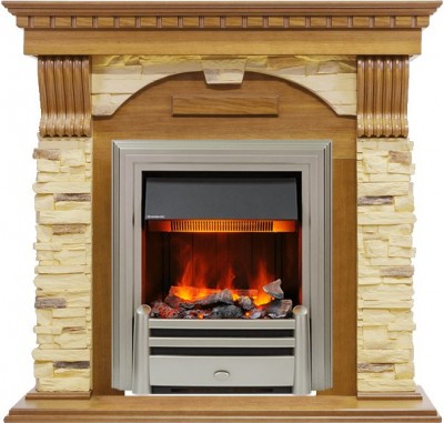 Каминокомплект Dimplex Dublin -  Дуб / Сланец с очагом Chesford