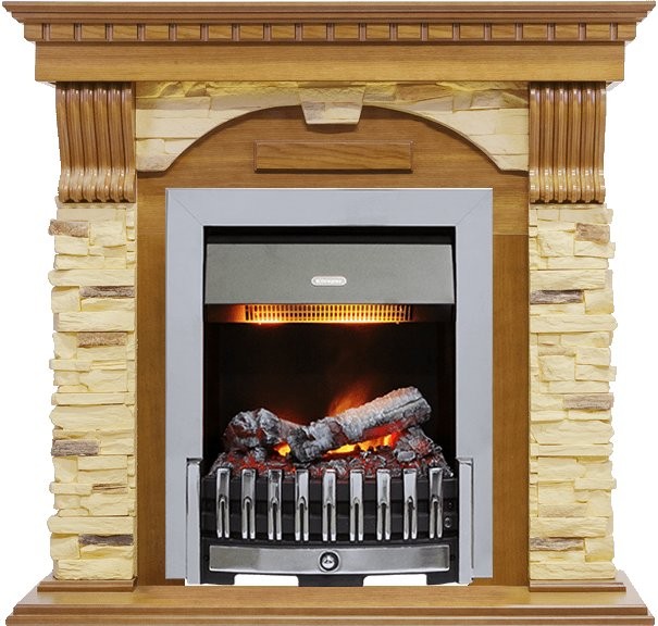 Каминокомплект Dimplex Dublin -  Дуб / Сланец с очагом Danville Chrome FB2