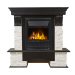 Портал Firelight Pietra Classic камень белый, шпон венге
