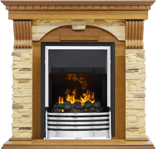 Каминокомплект Dimplex Dublin -  Дуб / Сланец с очагом Flagstaff